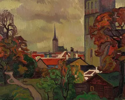 Вид на Таллин by Николай Триик, 1915 — digital art print download