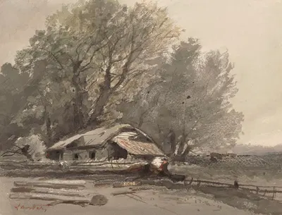 Ферма by Поль Лаутерс, 1870 — digital art print download