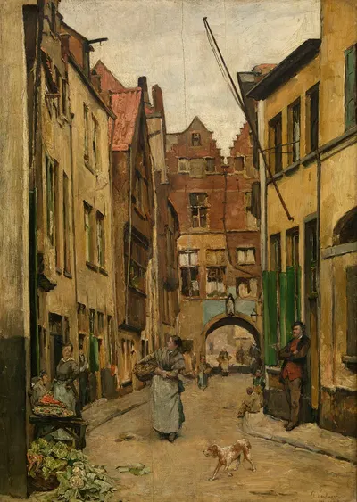Улица Палингбругстрат by Пит Верхаерт, 1880 — digital art print download