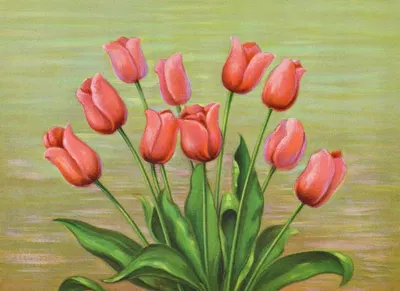 Red Tulip by Lafayette F. Cargill, 1937 — digital art print download