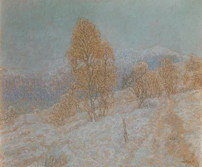 Снежный день by Уильям Генри Сингер, 1915 — digital art print download