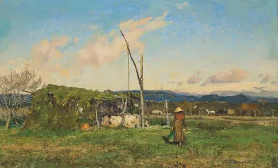 Зимнее утро на Ривьере, у колодца by Адриан Скотт Стокс, 1882 — digital art print download