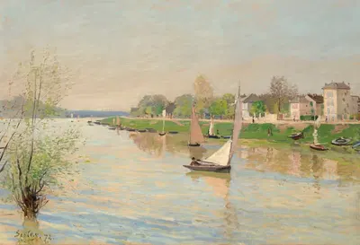 La Seine à Argenteuil by Alfred Sisley, 1872 — digital art print download