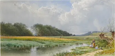 На лугах старого Ньюбери-порта by Альфред Томпсон Брайчер, 1873 — digital art print download