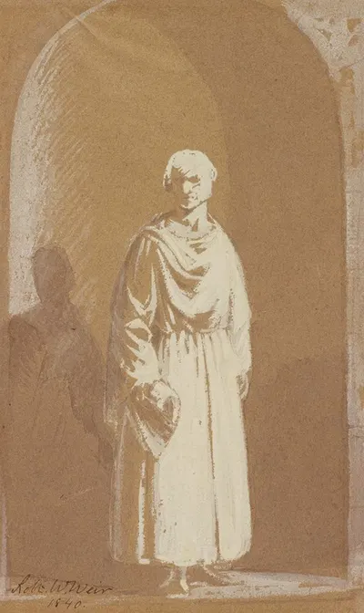 Robed Man in an Archway by Роберт Уолтер Уир, 1840 — digital art print download