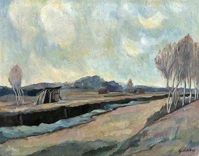 Болота у Бад-Айблинга by Август Кратцер, 1938 — digital art print download