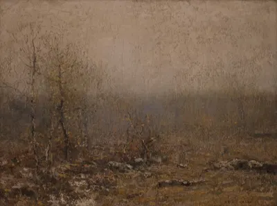 December Greys by Bruce Crane, 1921 — digital art print download