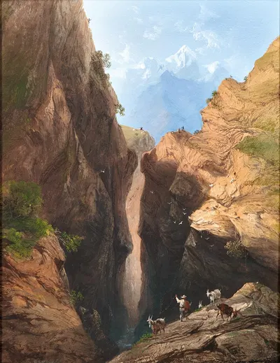 Козопас в Альпах by Карло Боссоли — digital art print download