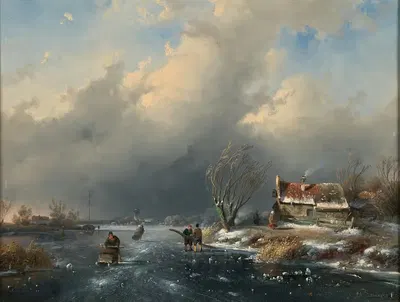 Катание на льду by Шарль Лейкерт — digital art print download