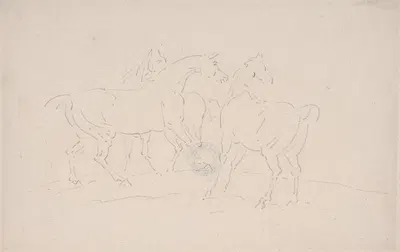 Three Horses by Самуэль Даниэль — digital art print download