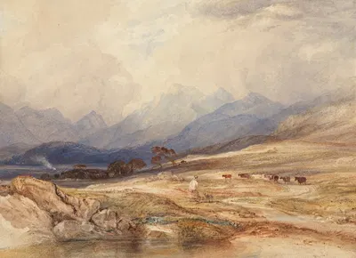 A Scottish landscape by Copley Fielding — digital art print download