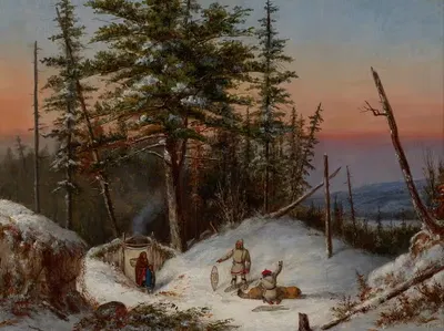 Trappers on the Frontier by Cornelius David Krieghoff — digital art print download