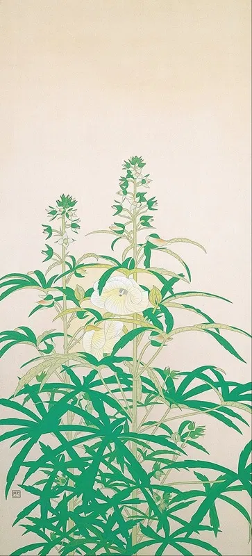 Hibiscus Manihot by Tsuchida Bakusen, 1932 — digital art print download