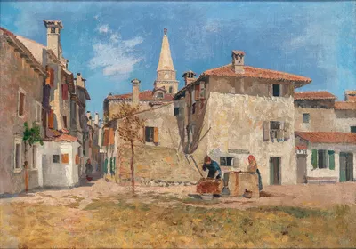 A Scene in Grado by Eduard Ameseder — digital art print download