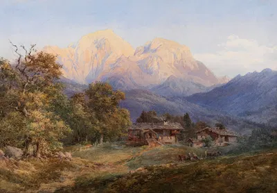 Hoher Göll, Berchtesgaden by Edward Theodore Compton, 1878 — digital art print download