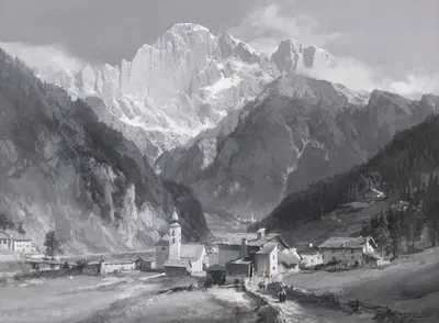 Monte Civetta by Edward Theodore Compton — digital art print download