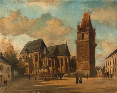 Августинская церковь в Перктольдсдорфе под Веной by Элиас Питер ван Боммел, 1885 — digital art print download