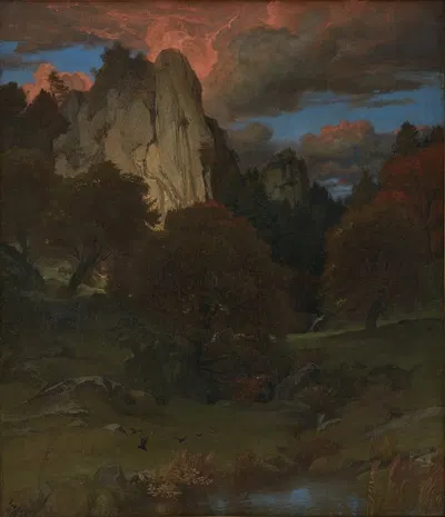 Autumn Evening in the Black Forest by Emil Lugo, 1894 — digital art print download