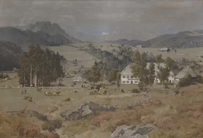 Erle(n)bruck near Hinterzarten by Emil Lugo, 1885 — digital art print download
