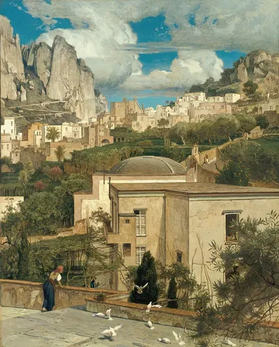 View of Capri by Emil Lugo, 1896 — digital art print download