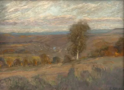 Вид с Бургхольцхофа на Неккарремс by Эрвин Штаркер, 1912 — digital art print download