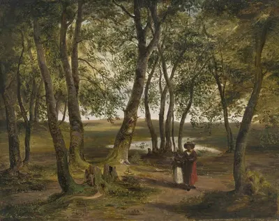 Бученвальд у Ганцципфеля (Шиензе) by Феликс фон Шиллер, 1843 — digital art print download