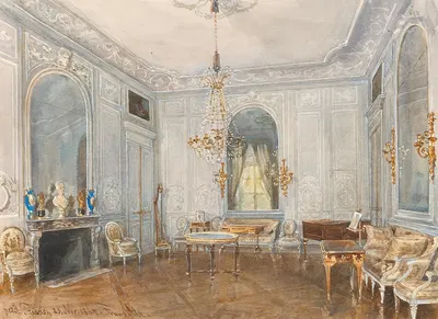 Столовая в Petit Trianon, Версаль by Франц Альт, 1867 — digital art print download