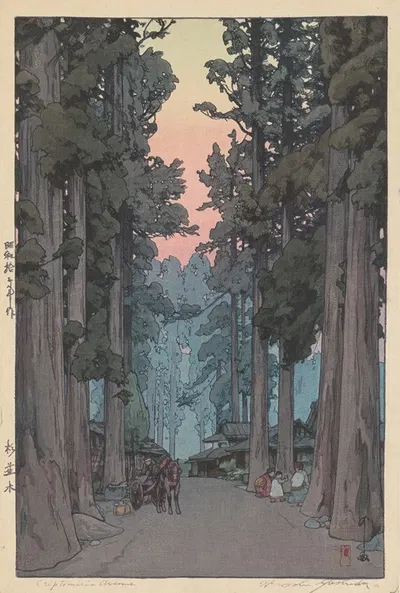 Аллея криптомерий (Суги Намики) by Ёсита Хироши, 1937 — digital art print download