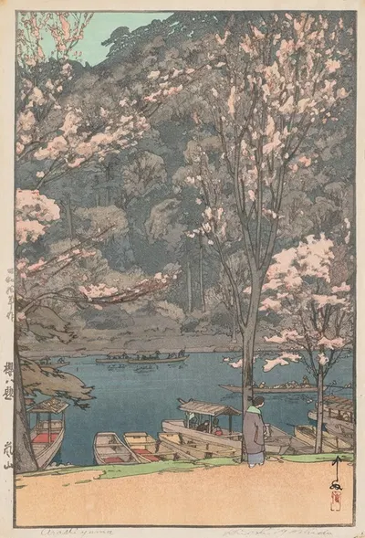 Восемь сцен цветения вишни; Арашияма by Ёсита Хироши, 1935 — digital art print download