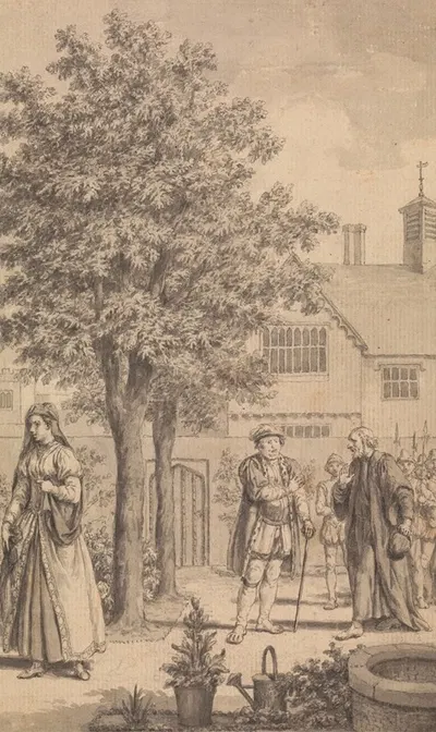 Catherine Parr, Henry VIII and Bishop Gardner by Samuel Wale — digital art print download