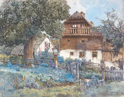 Линденхоф в Аллерхайлинген (в Мюлькрейсе) by Фриц Лах, 1910 — digital art print download