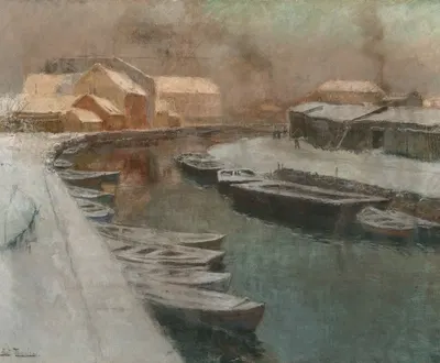 Canal en hiver by Frits Thaulow — digital art print download