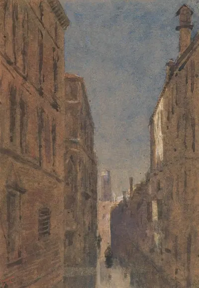 Венеция при луне, Палаццо Сан Буонноди в Сан Паоло by Джордж Прайс Бойс, 1854 — digital art print download