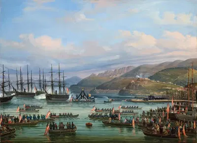 Репатриация тела императора Максимилиана Мексиканского в Триест 15 января 1868 года by Джованни Грубас — digital art print…