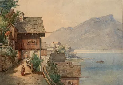 Халльштатт by Густав Барбарини, 1881 — digital art print download
