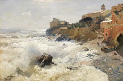 Quinto al Mare (Genua) by Gustav Schönleber, 1888-1892 — digital art print download