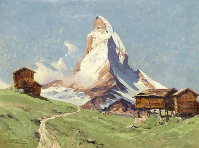 Matterhorn und Riffelsee.. by Hans Maurus — digital art print download