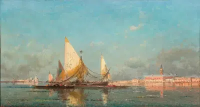Венеция, моряки в Бачино by Анри Дювье — digital art print download