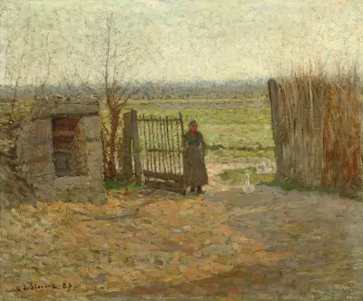 Дверь фермы by Анри Ле Сиданер, 1887 — digital art print download