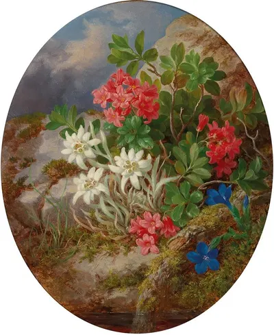 Alpine Flowers by Josef Lauer — digital art print download
