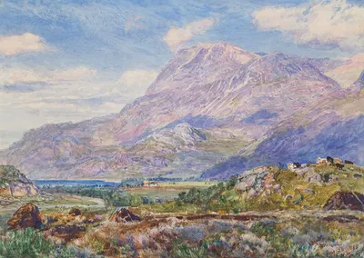 Ben Slioch, Kinlochewe, Wester Ross by Henry Moore, 1885 — digital art print download