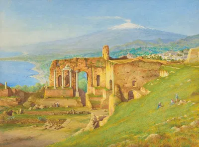Etna, from the theatre at Taormino by Henry Wallis — digital art print download