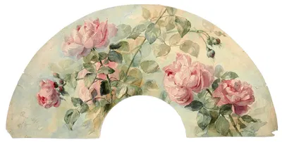 Lehvikumaali kavand by Лилли Вальтер, 1896 — digital art print download