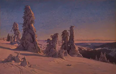 Замороженные еловые деревья на Фельдберге by Германн Дишлер, 1923 — digital art print download