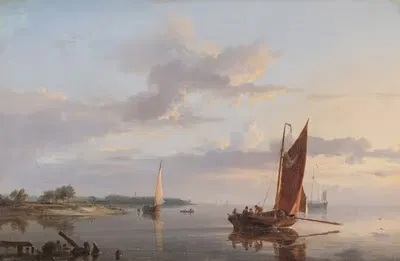 Рыбалка в спокойных водах by Херманус Кеккок, 1847 — digital art print download