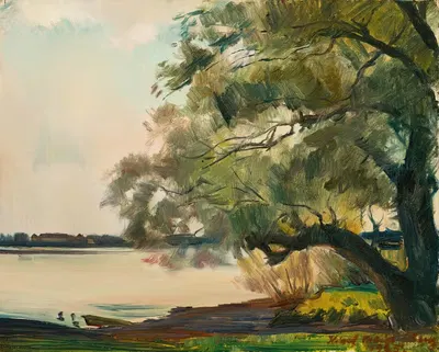 Старая ива на Фрауэнчиемзее by Хиасл Майер-Эрдинг, 1925 — digital art print download