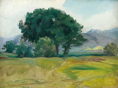 Группа деревьев в болоте Харрассер by Хиасл Майер-Эрдинг, 1919 — digital art print download