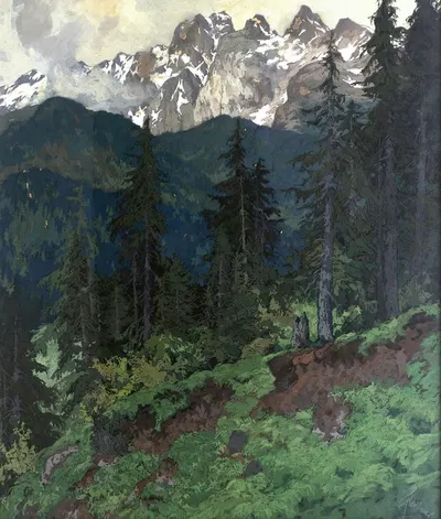 Die Hohe Tatra by Hugo Hodiener — digital art print download