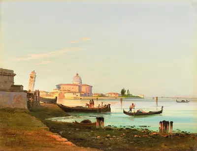 Венеция, вид на Сан-Пьетро ди Кастелло by Ипполито Каффи, 1851 — digital art print download