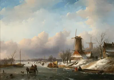 Удовольствия от катания на коньках by Ян Якоб Коенраад Спохлер — digital art print download